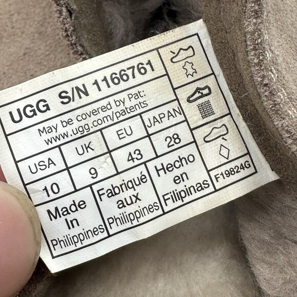 Mens Size 10 Ugg Marcman Premium Suede Caribou Clog Shearling Lining - Picture 10 of 11